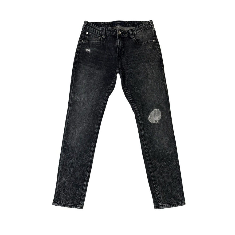 Scotch & Soda mens 31x30 skim skinny fit black faded denim jeans EUC